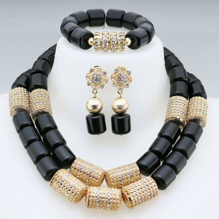 Nigerian Wedding African Beads Jewelry Set