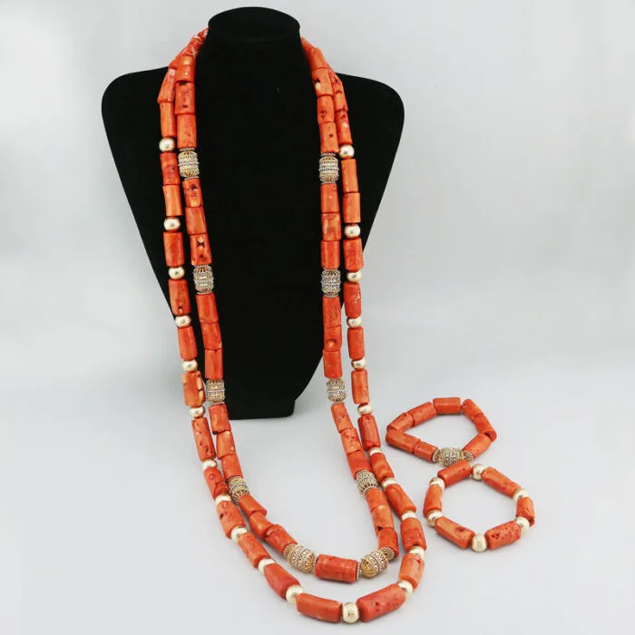 African Male Traditional Male Coral Beads - Eze – OhSoColorful Co.