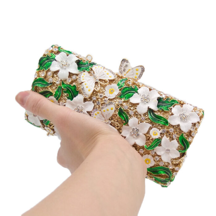 Luxury crystal evening clutch