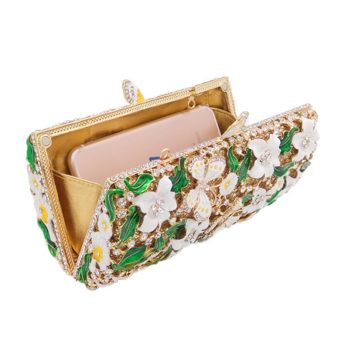 Luxury crystal evening clutch