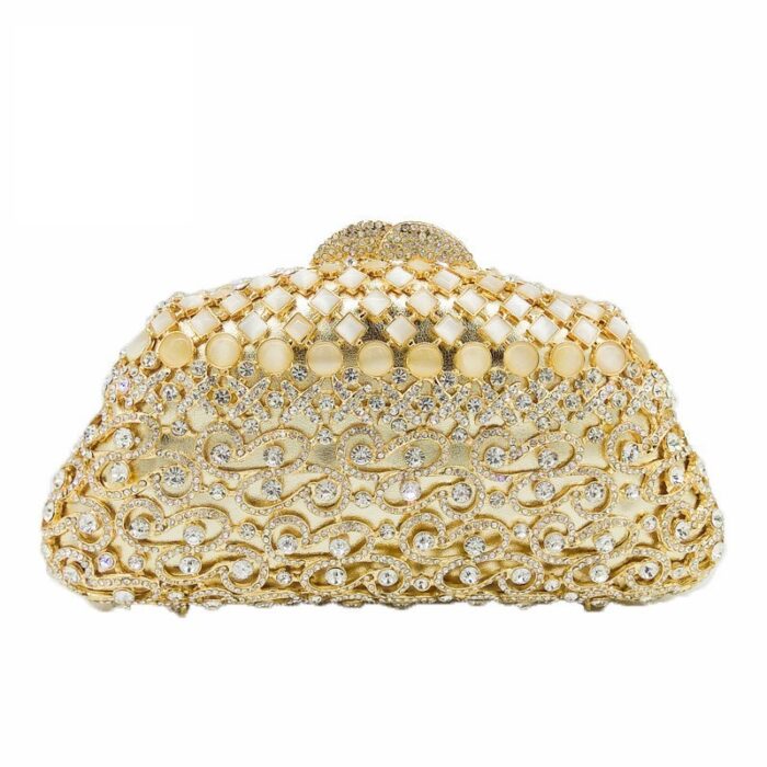 Shinny crystal evening clutch