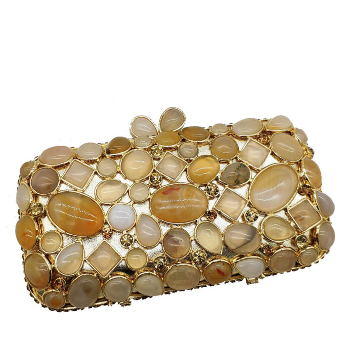 Agate stone clutch