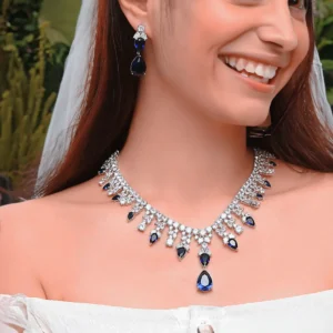 Bridemaid Cubic Zirconia Necklace and Earrings
