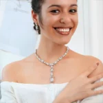 CZ Bridal Necklace and Earring Jewelry Set