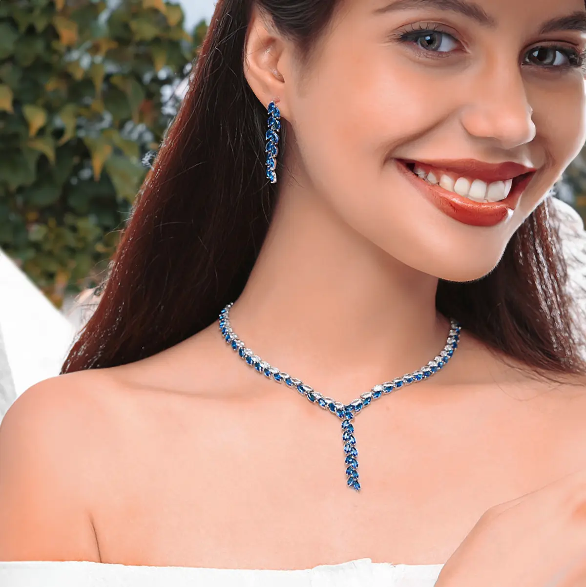 JewelShadi Blue Party Wear Necklace Set For Women And Girls Alloy Necklace  Set Price in India - Buy JewelShadi Blue Party Wear Necklace Set For Women  And Girls Alloy Necklace Set Online