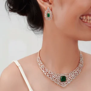 Crystal Bridal Necklace - Wedding Jewelry in Cubic Zirconia Necklace