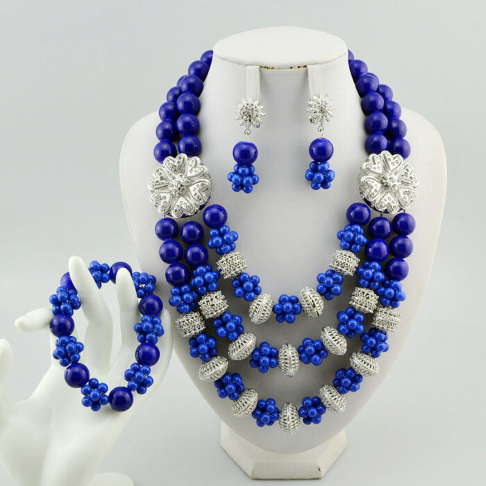 Custom Made African Wedding Beads Jewelry In Nigerian Necklace In ...