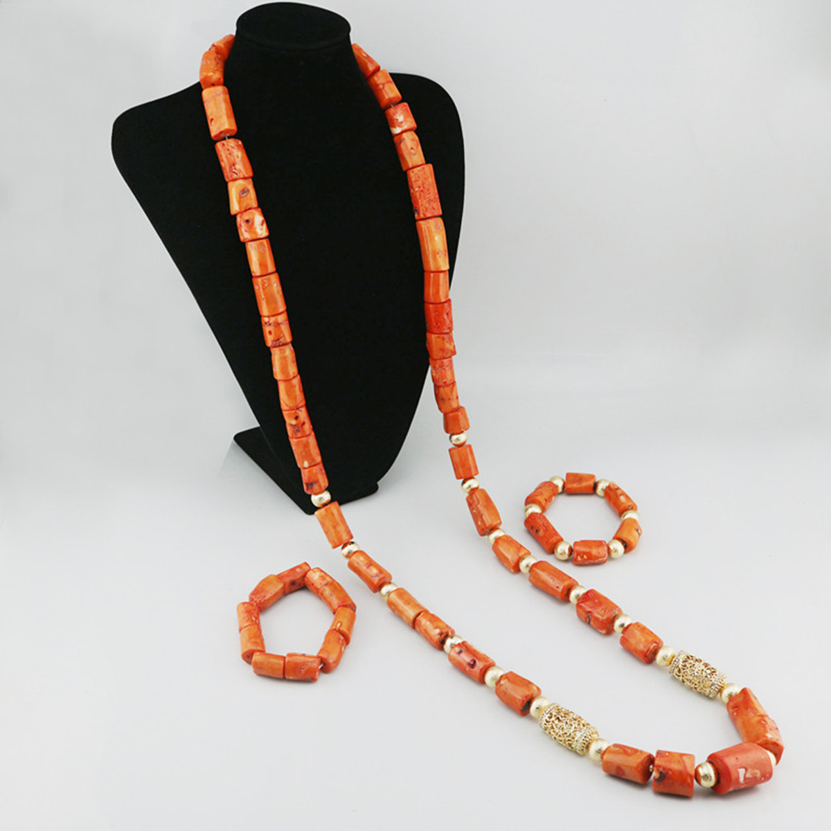 7 Strand Coral Necklace - Four Winds Gallery