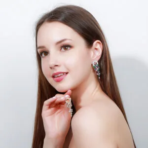 Bridal Earrings in Cubic Zirconia Drop Dangle Earrings JE1011