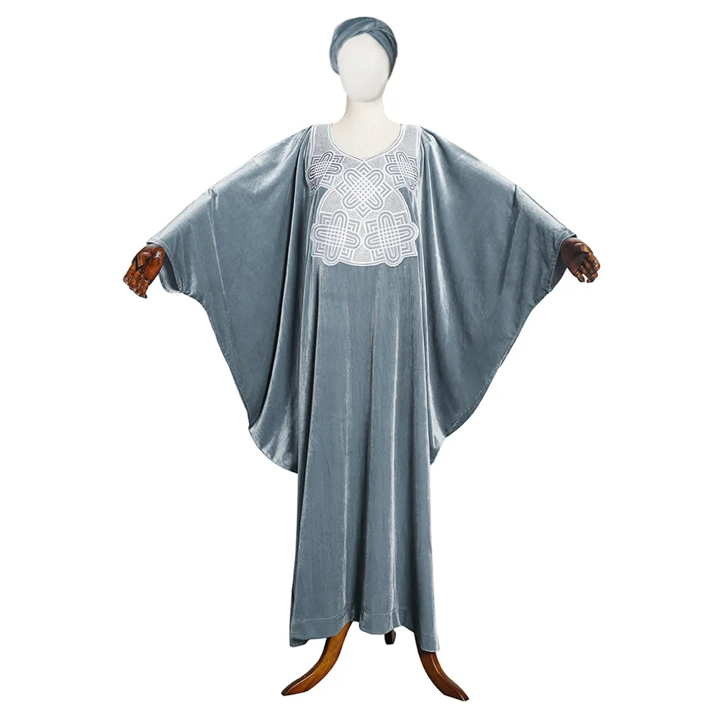 African Velvet long dress, loose dress, maxi dress for women clothes LD1052 - Image 2