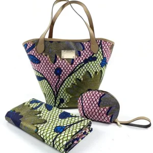 African wax handbag
