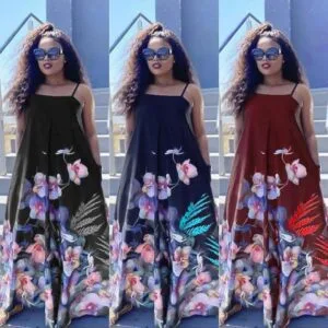Women summer dress, women sleeveless long dress, women maxi dress LD1078