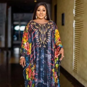 African fashion loose dress, chiffon long dress, Lady's long dress LD1086