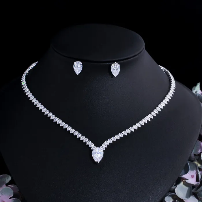 Bridesmaid Necklace Set,Prom Jewelry Set JW1417 | LaceDesign