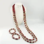 Nigeria fashion coral beads necklace set JW1564