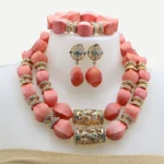 Coral beads necklace set JW1565