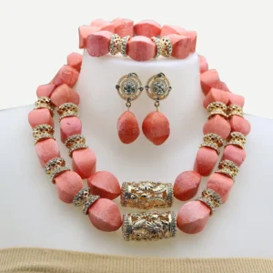 Coral beads necklace set JW1565