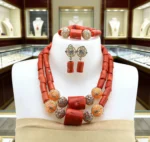 Nigeria coral beads jewelry set JW1566