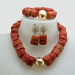 Nigeria coral beads jewelry set JW1569