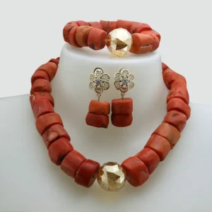 Nigeria coral beads jewelry set JW1569