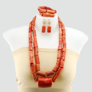 Nigeria coral beads jewelry set JW1577