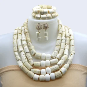 African coral beads necklace set JW1598