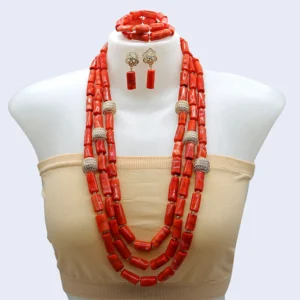 African coral beads jewelry set JW1610