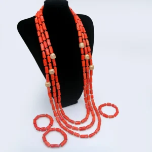 African coral beads jewelry set JW1611
