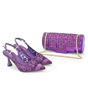 Matching Clutch Bag with shoe Set WH1236